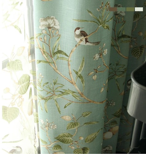 Country Curtains Living room Cotton Linen Window Window Blackout French Drapes - Picture 19 of 28
