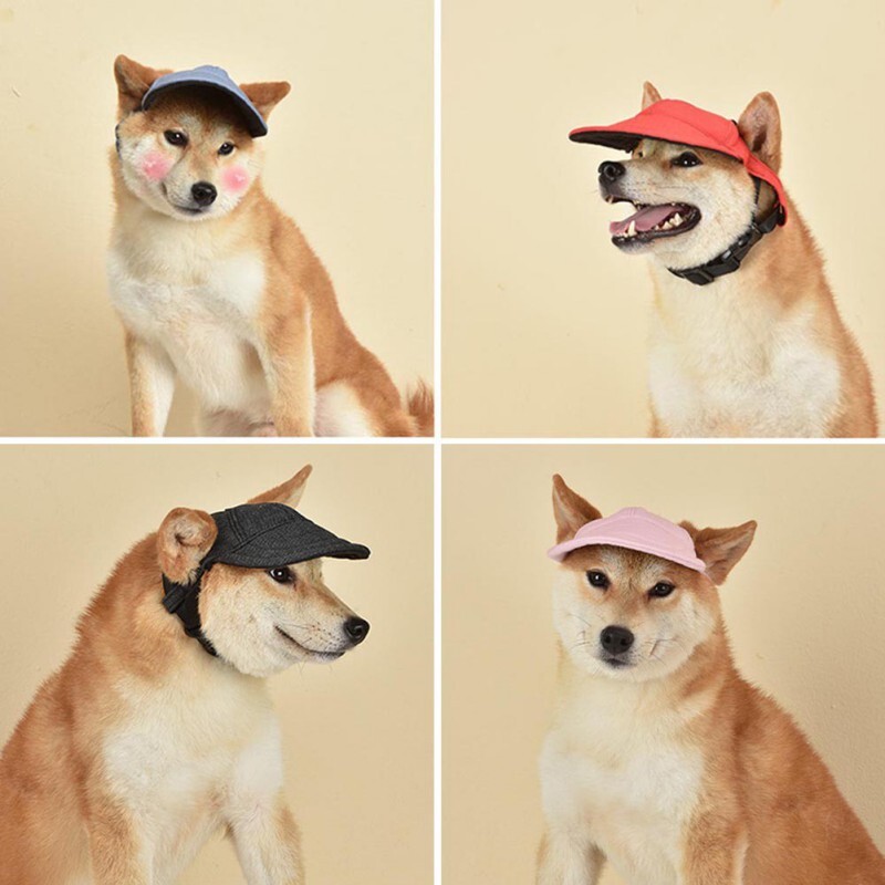 Pet Cap Hat Outdoor Sunshade Dog Baseball Cap Canvas Small Pet Dog