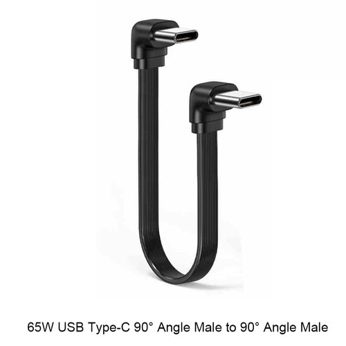 USB Type-C Male to Female 90° Right Angle Fast Charger Sync Charging Cable Data - Photo 18 sur 23