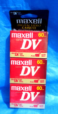 NEW 3 PACK Maxell Digital Video DV Cassettes 60 min each sealed