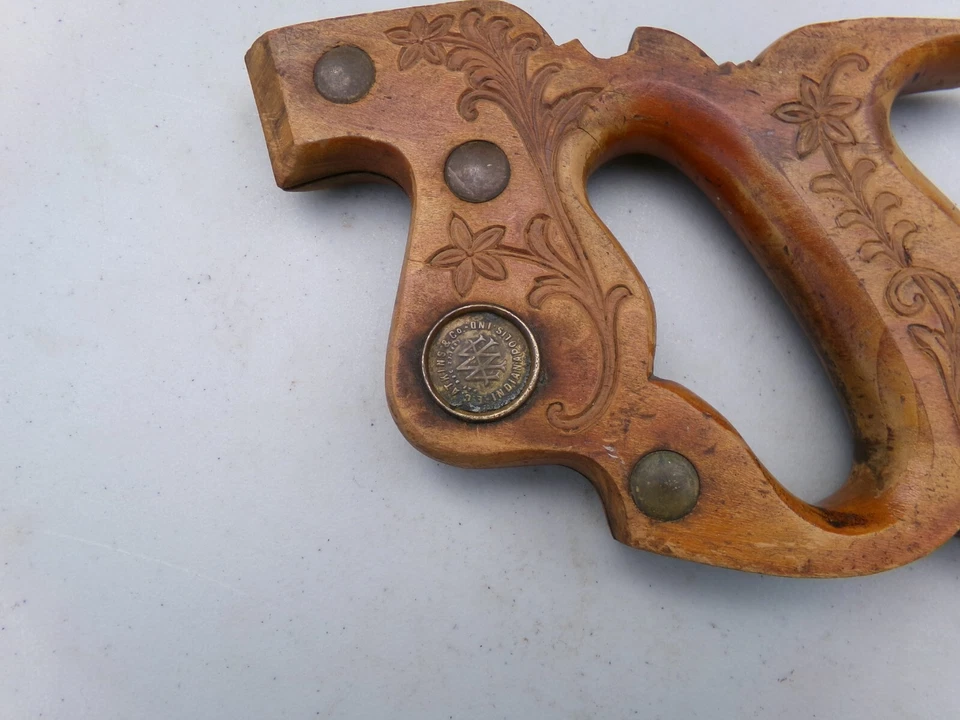 Atkins Hand Saw Handle Woodworking Tool Vintage Antique - Image 2 of 3