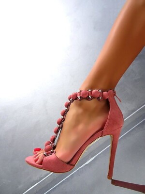 Fiori & Spine Original High Heels Designer Fashion Spike Sandals Pink 36