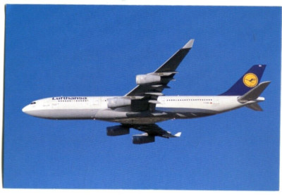 Lufthansa Airlines - Airbus A340-211 - Postcard - Unused