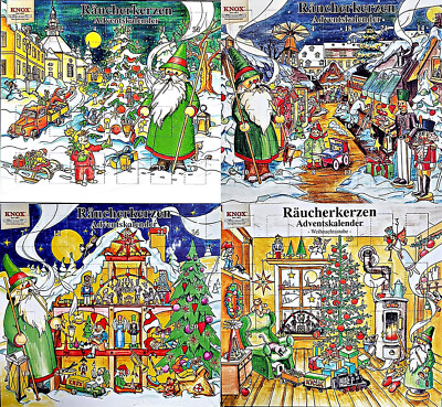   Original Knox Adventskalender mit 24 Räucherkerzen Erzgebirge Räucherkegel 184