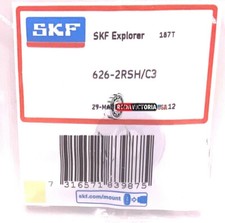 SKF 626-2RSH Rubber Sealed Deep Groove Ball Bearing 6x19x6mm 626-2RS SKF