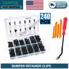 240pcs Car Body Retainer Push Type Pin Rivet Trim Clip Panel Moulding Fastener