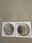 Lot of Two Morgan/Peace Silver Coins Both Beautiful Condition!