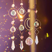 Amethyst Crystal Suncatcher - Window Decor import fees covered 