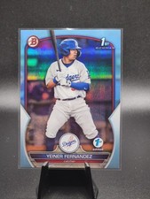 2023 Bowman 1st Edition Base Sky Blue Foil #BPPF-138 Yeiner Fernandez