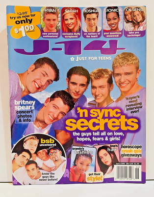 J-14 Magazine June 1999   Backstreet Boys, Joshua Jackson, Olsen Twins Preowned