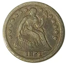 1851-O Seated Liberty Half Dime – New Orleans Mint – Low Mintage 400k #986