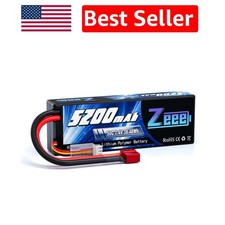 Durable 2S 5200mAh Lipo Battery 7.4V 50C with Hard Case for RC Trucks and Drones