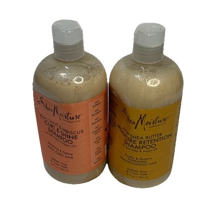 Shea Moisture Shampoo Lot of 2 Coconut & Hibiscus Raw Shea Butter 13 fl oz New