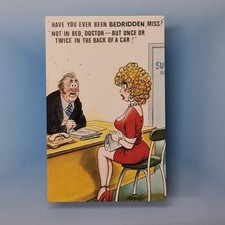 Saucy Comic Postcard C1980 Doctor Curly Haired Blonde Bedridden Bamforth & Co
