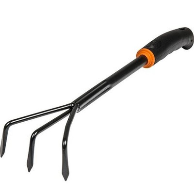 DE LUXE Garten Handgrubber 3 Zinken Klauenrechen Bodenbelüfter Bodenfräse Spud Unkrautstecher