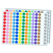 4200 Pieces, 3/4" - Colored Dot Stickers, Garage Sale Labels - 14 Colors 0.75