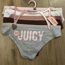 Juicy Couture Intimates Womens Panties 5 Pack Size Large Multi Color New Juicy