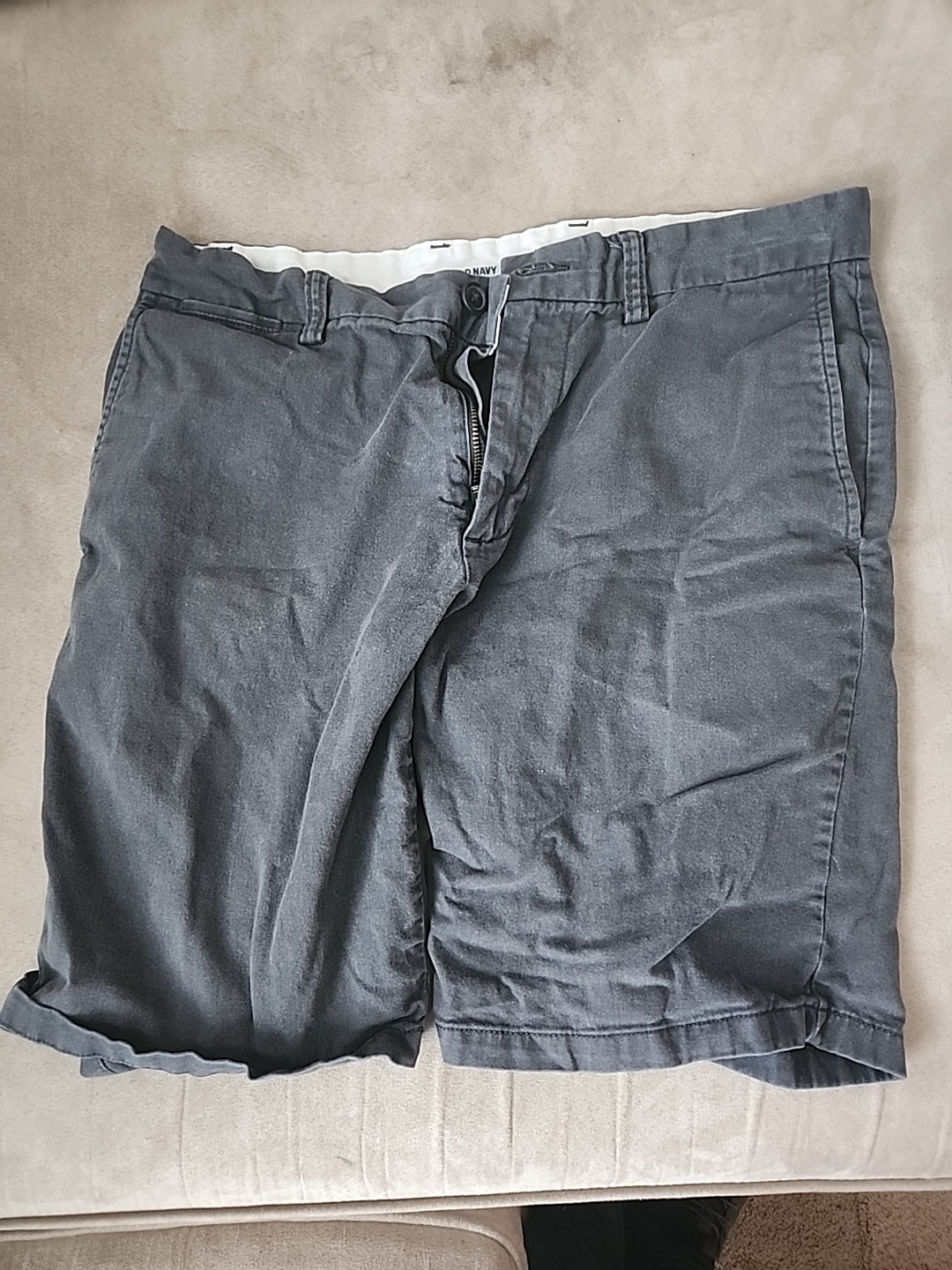Old Navy Ultimate Slim Built In Flex Shorts Mens 32 Gray
