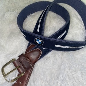 BMW Championship Golf Men’s Belt YRI Leather Canvas Men's Sz 42 Vntg RARE!!!