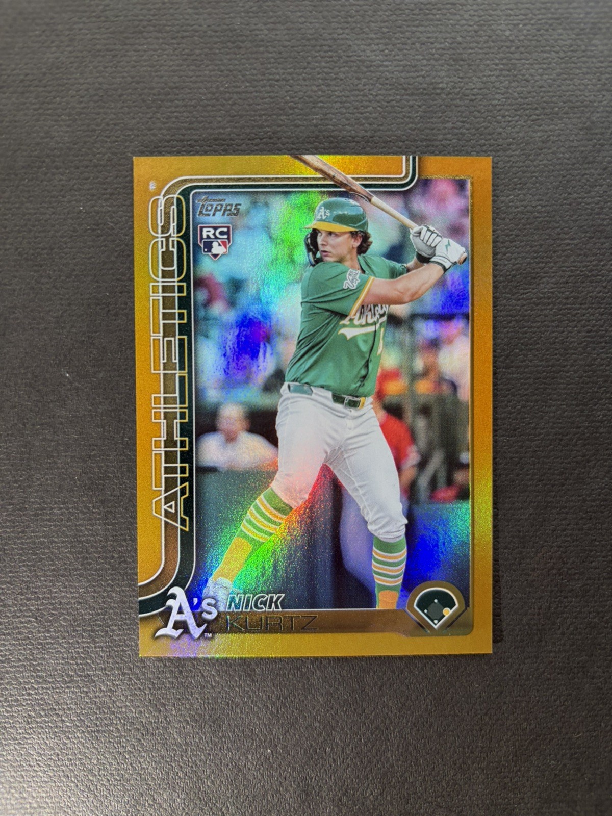2025 Topps Update #US 201 NICK KURTZ Gold Foil (RC) /50 ATHLETICS SP ROOKIE