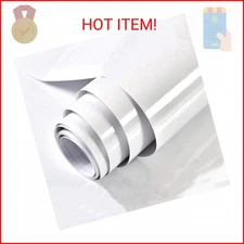 TANONE Countertop Contact Paper White Wallpaper Self Adhesive Vinyl Wrap Thicken