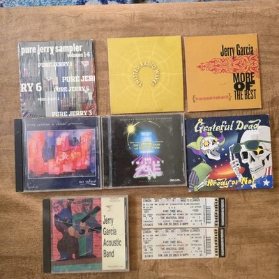 Grateful Dead Jerry Garcia Collectors Lot Promo Bonus Discs Ticket Stubs