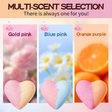 1PCS 120g Gentle Exfoliation Heart Shaped Bath Bombs Sea Salts Bath Bomb