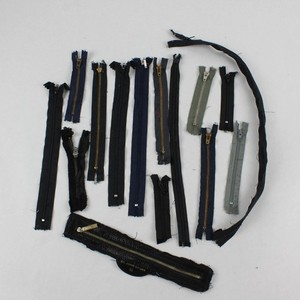 Lot of 15 Used Replacement Zippers Assorted Colors & Sizes