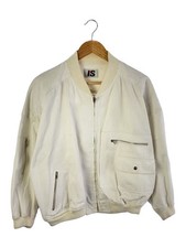 I.S. ISSEY MIYAKE SPORT 80s Bomber Jacket 9 Cotton WHT