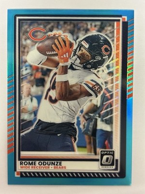 2025 Panini Donruss Optic Rome Odunze #151 Neon Blue Prizm /399