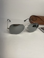Ray-Ban Aviator Sunglasses RB3025 62mm Silver Frame  Silver Mirror Lenses W3277