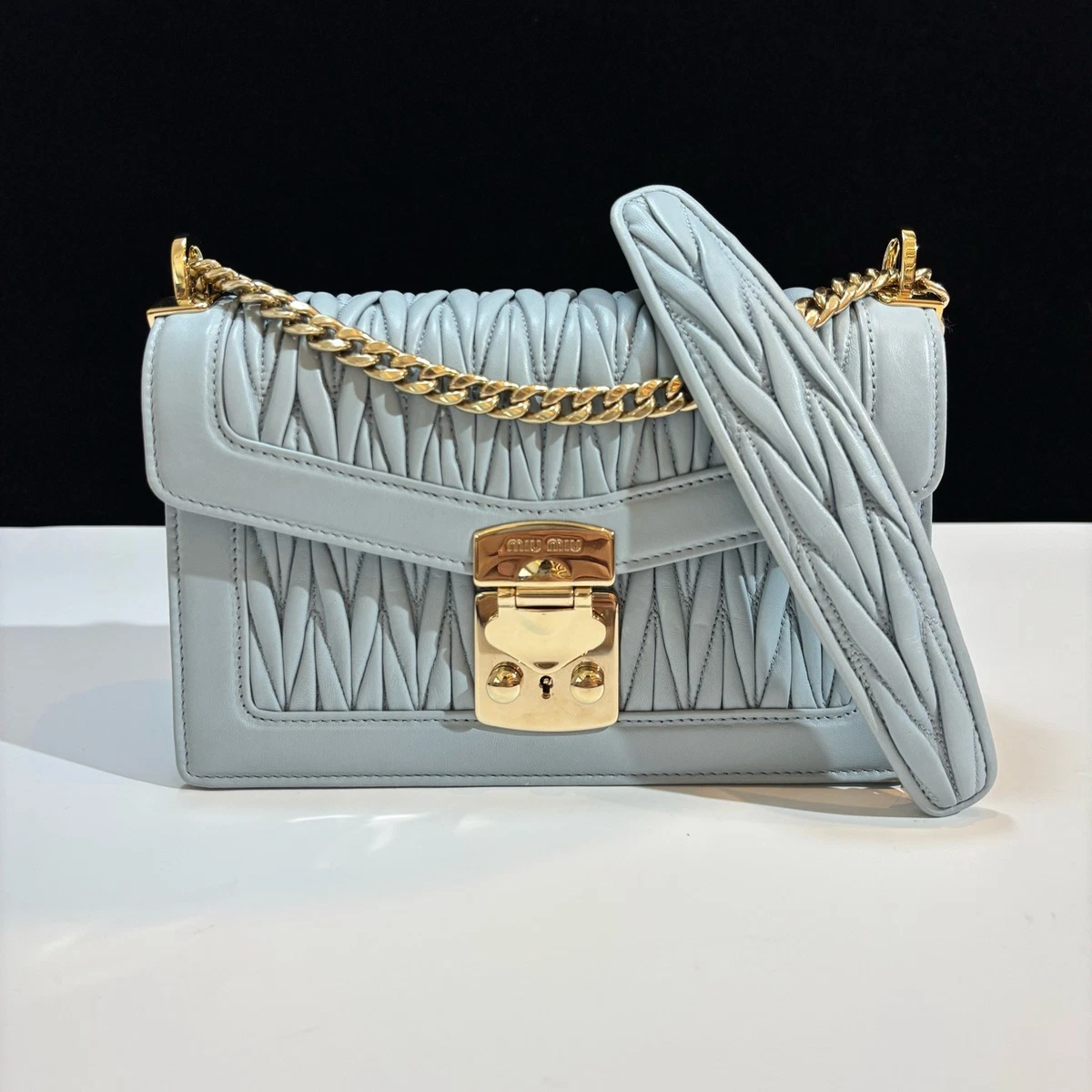 Blue Miu Miu Crossbody Bags & Handbags for Women for sale | eBay