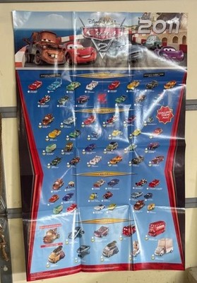 Cars 2 Diecast Poster Disney Pixar Mattel 2011 Kmart Exclusive