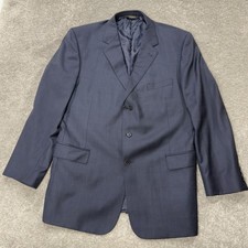 Jos A Bank Signature Gold Mitchell Mens 48L Wool 3 Button Blazer Navy Business