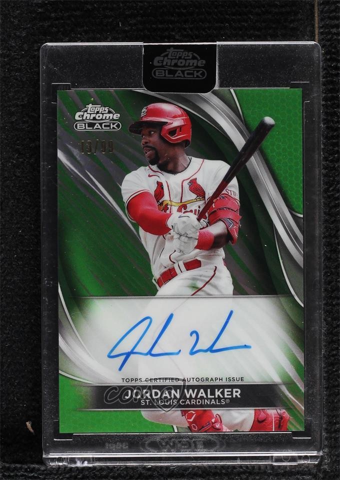 2024 Topps Chrome Black Auto Green Refractor /99 Jordan Walker #CBA-JW Auto