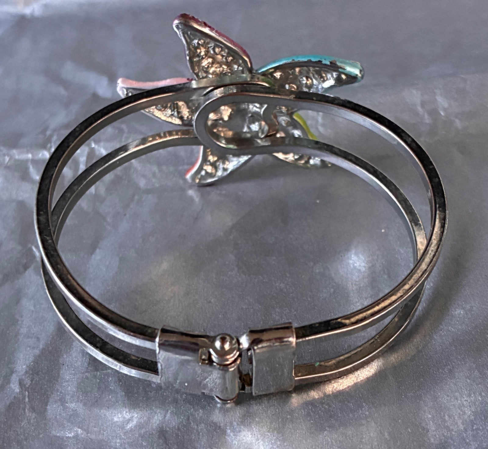 Multicolored Rhinestone Starfish Cuff Bracelet Oc… - image 19