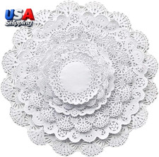 White round Paper Lace Table Doilies 4 5 6 8 10 and 12 I