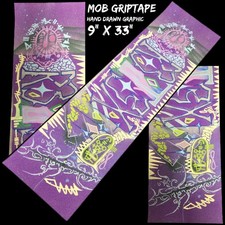 Purple MOB, Skateboard Abstract Griptape Hand Drawn Symmetrical Artwork Diamonds