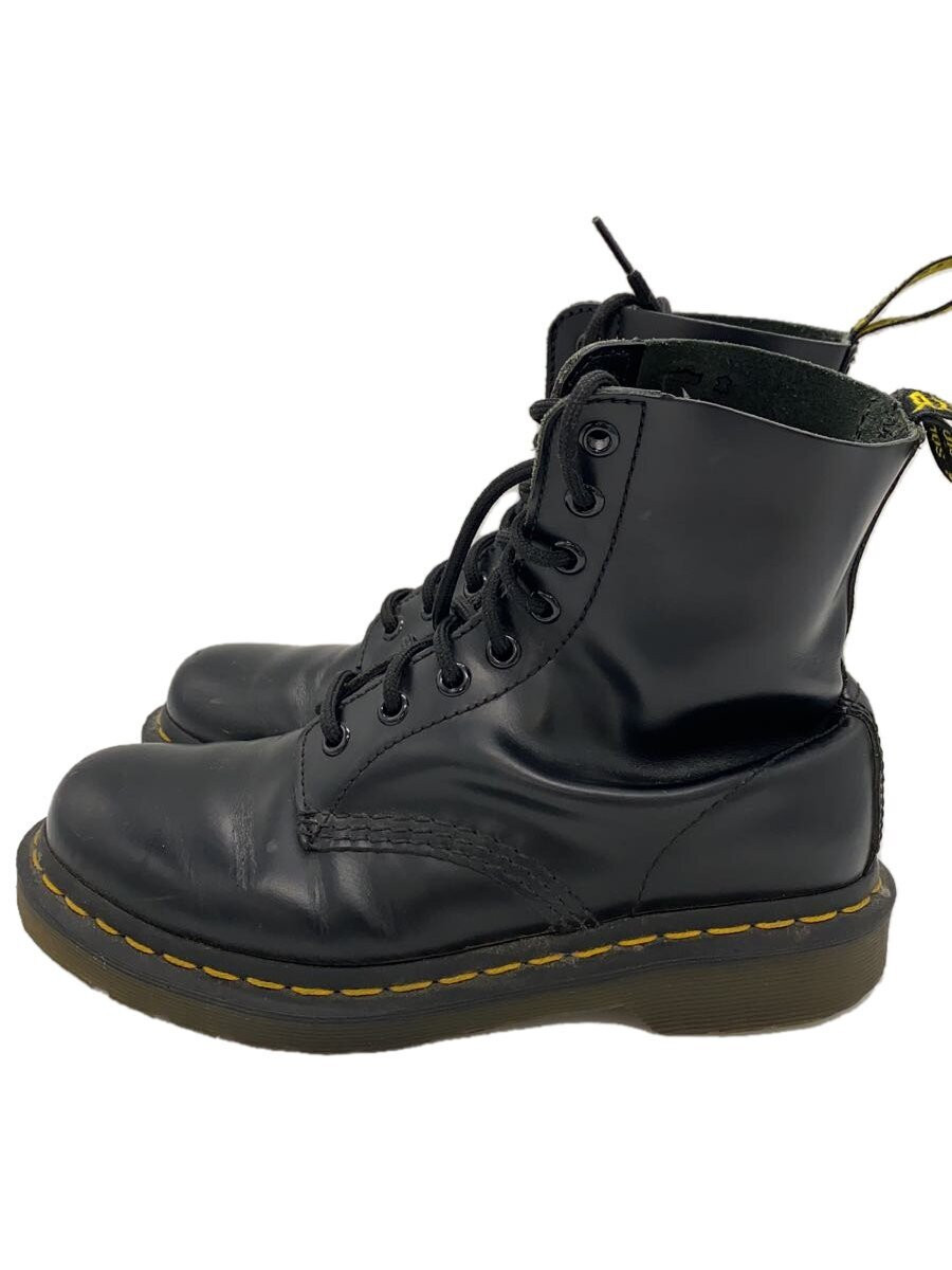 Dr. Martens 8-Hole/Lace-Up Boots/Uk4/Black/Leather/Wrist/Heel Shaving 858