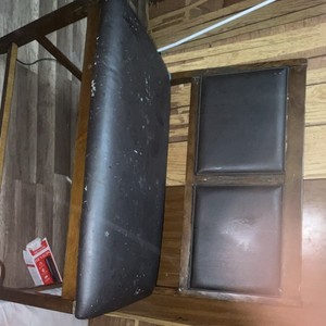 Piano Bench with Backrest, Brown and Black Wood, Comfortable Faux Leather Seat