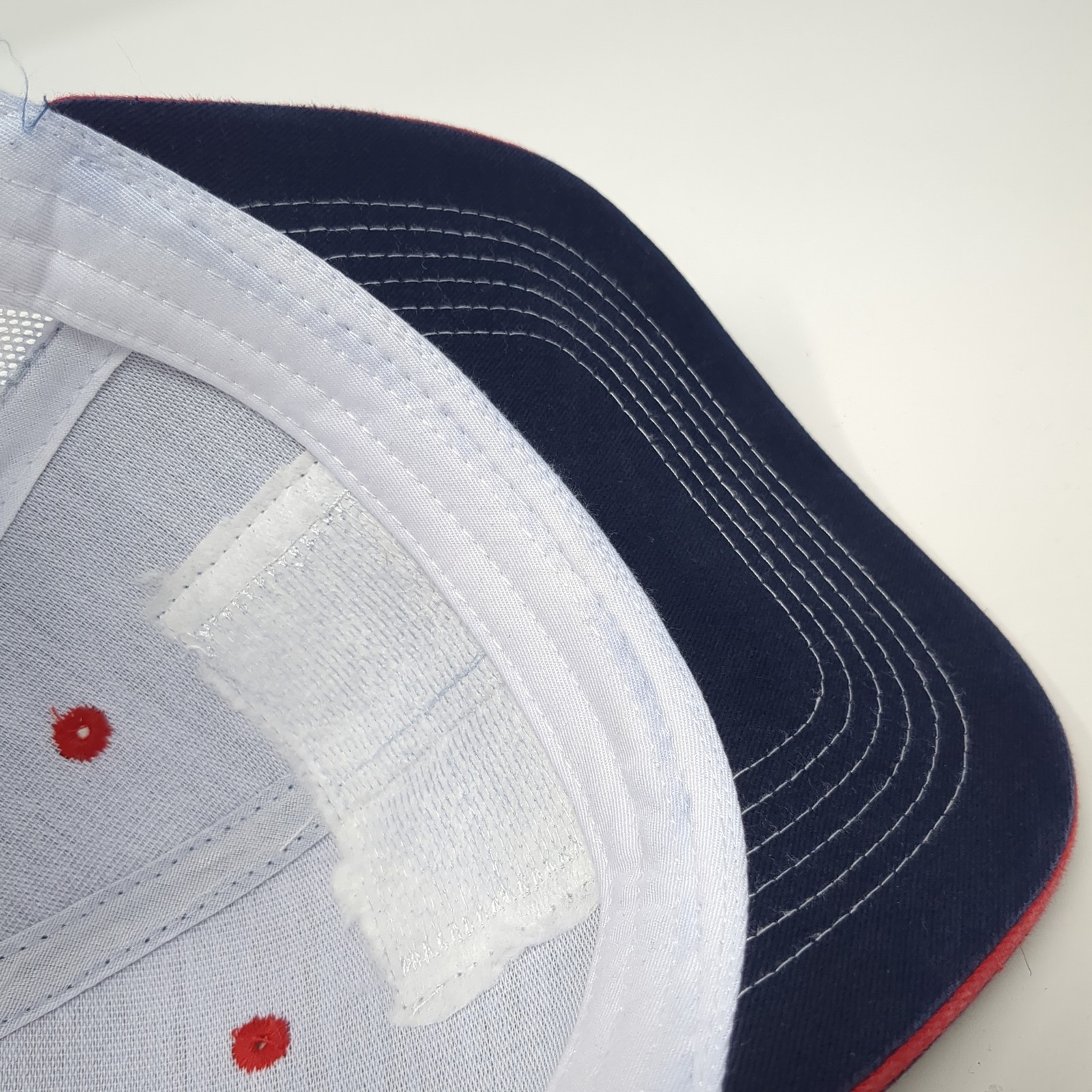 Fish Flag Patch Snapback Trucker Hat Blue One Siz… - image 8