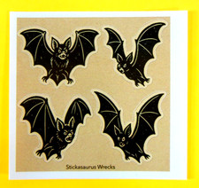Vintage Style Bats Halloween Mini Sticker Sheet