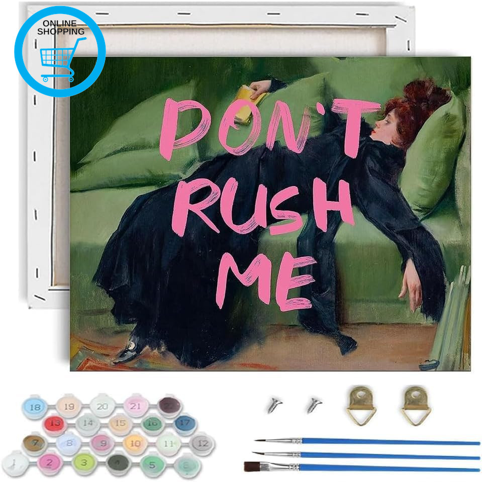 Woman Paint by Numbers Kit for Adults Beginner with Framed,Easy Adult Paint by N