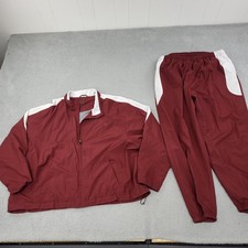 Roundtree  York Sport Track Suit Mens 4XB Big Jacket 3XB Pants 2-Piece Set Red