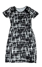 Black And White Fitted Dress Size Large Womens