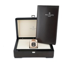 Patek Philippe 5980/1R-001 Nautilus 18K Rose Gold Black Dial Box and Papers 2020