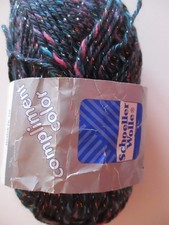 Strickgarn Wollreste schwarz-bunt  (65)