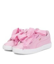 Size 2- Brand New Puma Basket Heart Patent Low Pink Preschool Little Girl Shoe