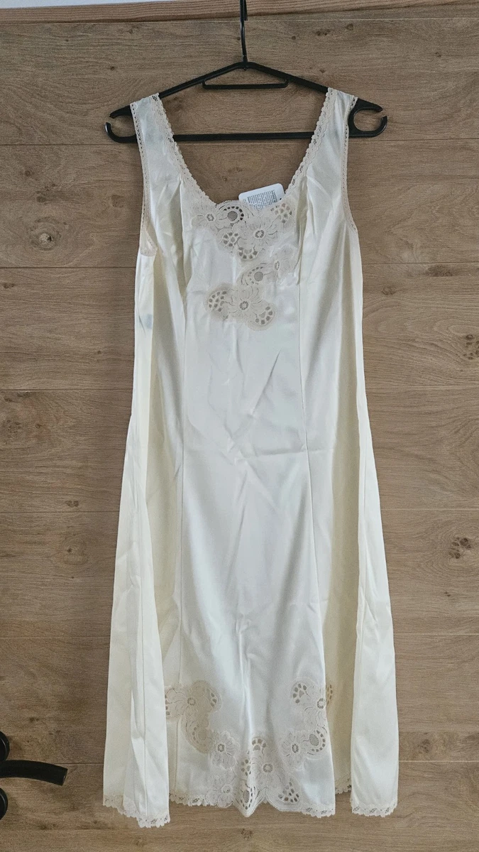 Combinaison Schiesser Nylon Noir - Fond De Robe - Tailles 46/48