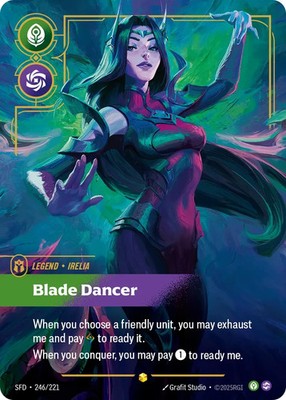 Riftbound Irelia, Blade Dancer V.2 Showcase Spiritforged, League of Legends, NM